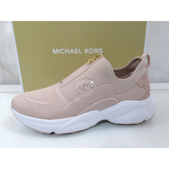 Michael Kors Sami Zip Trainer Sneaker Circular Air Mesh Ballet Light Pink - Picture 2 of 7